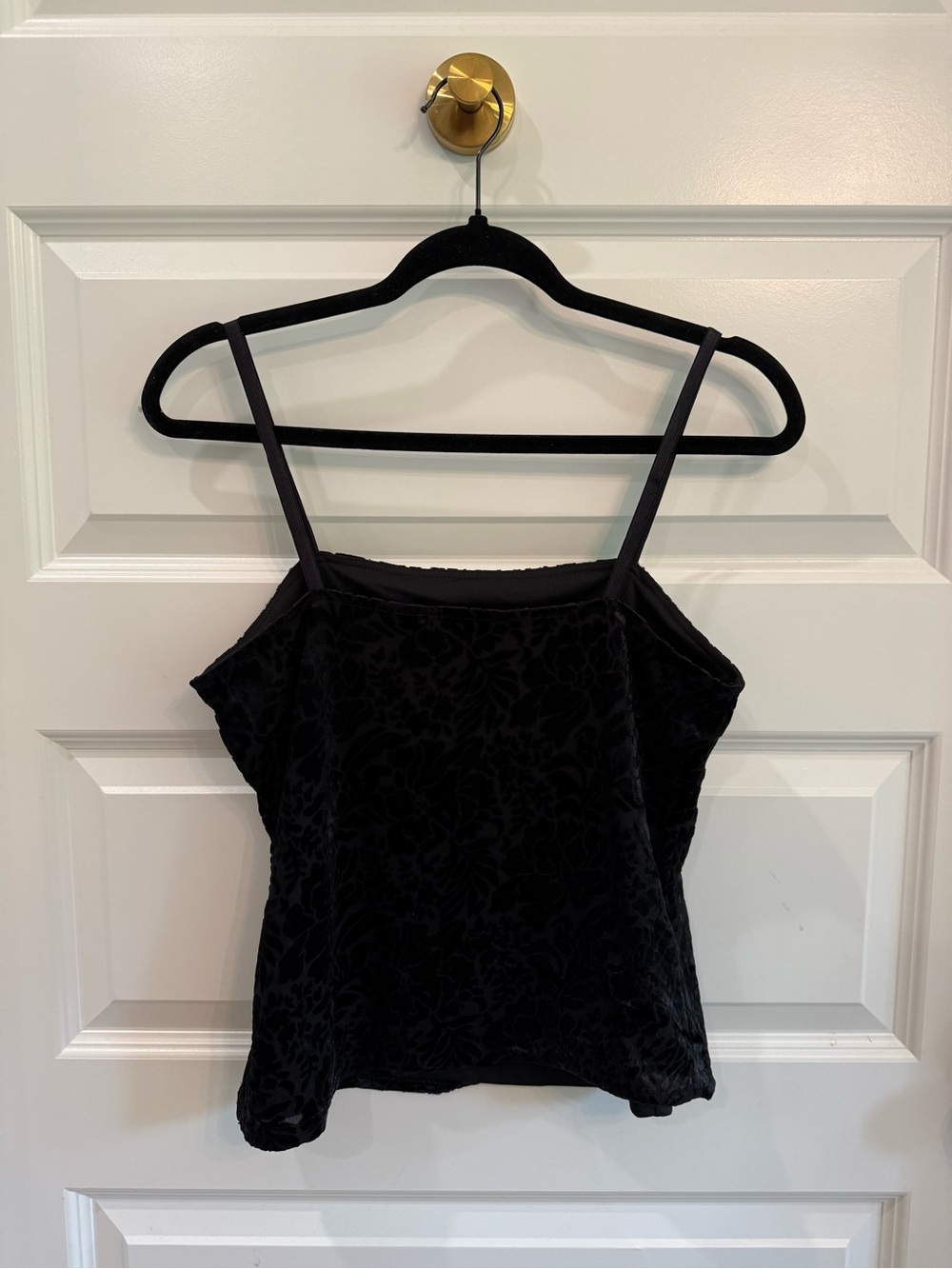 VTG Express Tricot 90s Burnout Velvet Floral Cami Top - Whimsigothic Y2K M